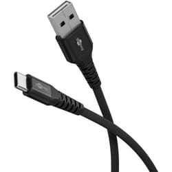 Goobay 74526 câble USB USB 2.0 1 m USB C USB A Noir