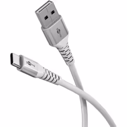 Goobay 74532, 3 m, USB C, USB A, USB 2.0, 0,48 Gbit/s, Blanc