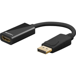 Goobay 75269 câble vidéo et adaptateur 0,1 m DisplayPort HDMI Noir