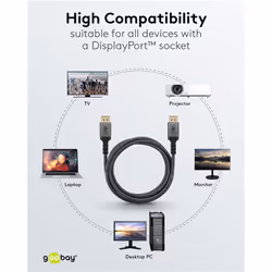 Goobay 75686 câble DisplayPort 3 m Noir - Vue supplémentaire 6