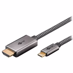 Goobay 75701, 3 m, USB Type-C, HDMI Type A (Standard), Mâle, Mâle, Droit