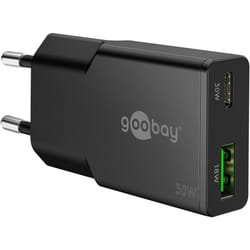 Goobay Dual Universel Noir Secteur Charge rapide Intérieure
