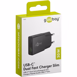 Goobay Dual Universel Noir Secteur Charge rapide Intérieure