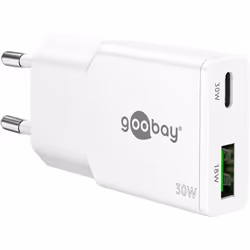 Goobay Dual, Intérieure, Secteur, 20 V, Blanc