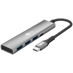 Goobay 76562 hub & concentrateur USB Type-C 5000 Mbit/s Gris