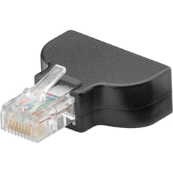 Goobay 76735 changeur de genre de câble Terminal Block 8-pin RJ-45 Noir