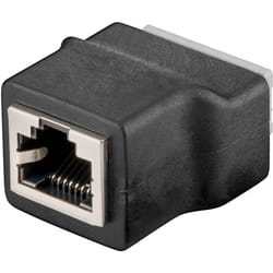 Goobay 76737 changeur de genre de câble RJ-45 8 broches Noir