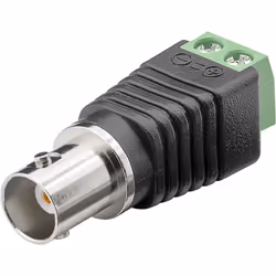 Goobay 76739, Terminal Block 2-pin, BNC, Noir