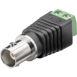 Goobay 76739 changeur de genre de câble Terminal Block 2-pin BNC Noir