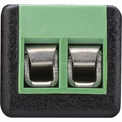 Techly IADAP TB2-DC5521FM changeur de genre de câble Terminal Block 2-pin DC (5.50 x 2:10 mm) Noir, Vert