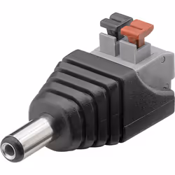 Goobay 76748, Terminal Block 2-pin, DC (5.50 x 2.10 mm), Noir