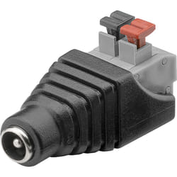 Goobay 76749 changeur de genre de câble Terminal Block 2-pin DC (5.50 x 2.10 mm) Noir