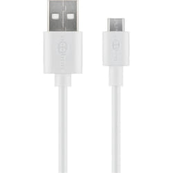 Goobay 77527 câble USB 1 m USB 2.0 USB A Micro-USB B Blanc