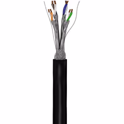 Goobay 77624 câble de réseau Noir 100 m Cat6a S/FTP (S-STP)