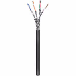 Goobay 77624 câble de réseau Noir 100 m Cat6a S/FTP (S-STP)