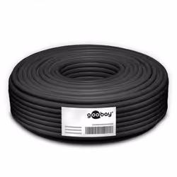 Goobay 77625 câble de réseau Noir 100 m Cat6 U/UTP (UTP)