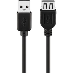 Goobay 93600 câble USB 3 m USB 2.0 USB A Noir