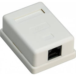Goobay 77632 boitier de prise de courant RJ-45 Blanc