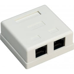 Goobay 77633 boitier de prise de courant RJ-45 Blanc