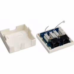 Goobay 77633 boitier de prise de courant RJ-45 Blanc