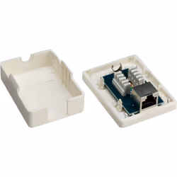 Goobay 77634 boitier de prise de courant RJ-45 Blanc