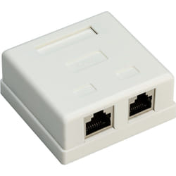 Goobay 77635 boitier de prise de courant RJ-45 Blanc