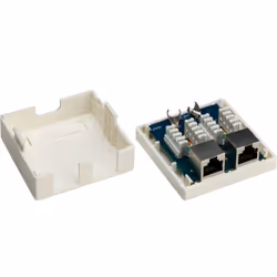 Goobay 77635 boitier de prise de courant RJ-45 Blanc
