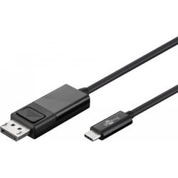 Goobay 79295 câble vidéo et adaptateur 1,2 m USB Type-C DisplayPort Noir