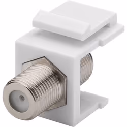 Goobay Module Keystone SAT/Antenne, Prise femelle F &gt; Prise femelle F, plastique, Plat, Argent, Blanc, Connecteur F, Conne ...