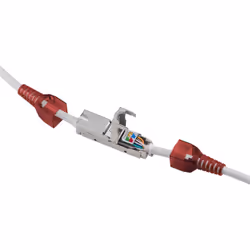 Goobay 79577, IDC, Gris, Rouge, Droit, Zinc, Cat6, U/FTP (STP)