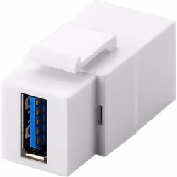 Goobay 79927, Plat, Blanc, USB A, USB A, Femelle, Femelle
