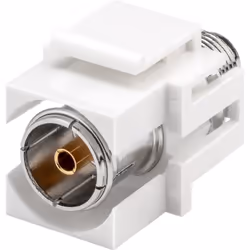 Goobay 79933, Plat, Blanc, Coaxial, Connecteur F, Femelle, Femelle