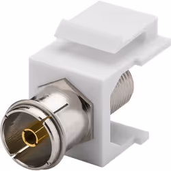 Goobay 79936, Plat, Blanc, Coaxial, Connecteur F, Femelle, Femelle