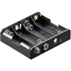 Support de pile 4x LR6 (aa) Goobay 81466 raccordement par empreinte pile 9V (l x l x h) 61.7 x 56.6 x 15.5 mm X39710