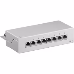 Goobay 93047, RJ-45, Cat6, 22/26, Gris, Montage au mur, 160 mm