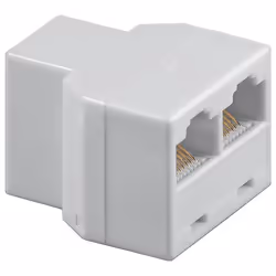 Goobay RJ-45 Adapter, RJ-45, 2x RJ-45, Blanc