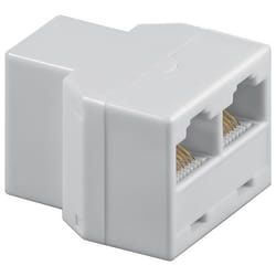 Goobay RJ-45 Adapter 2x RJ-45 Blanc