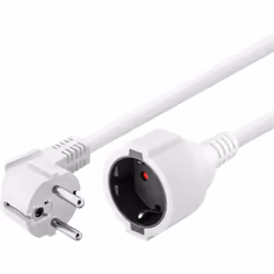 Goobay 93087 câble électrique Blanc 3 m Prise d'alimentation type F