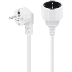 Goobay 93088 câble électrique Blanc 5 m Prise d'alimentation type F