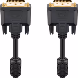 Goobay 93109, 10 m, DVI-D, DVI-D, Mâle, Mâle, Noir