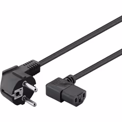 Goobay 93119 câble électrique Noir 5 m Prise d'alimentation type F IEC C13