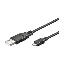 Goobay USB micro-B 180, 1.8m câble USB 1,8 m Micro-USB B USB A Noir