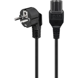 Goobay 93277 câble électrique Noir 2 m Prise d'alimentation type F Coupleur C15