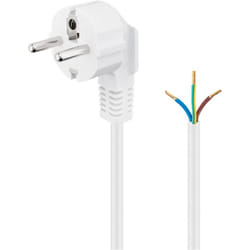 Goobay 93312 câble électrique Blanc 3 m Prise d'alimentation type F
