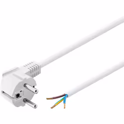 Goobay 93312 câble électrique Blanc 3 m Prise d'alimentation type F