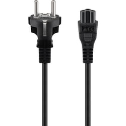 Goobay 93586 câble électrique Noir 1,8 m Prise d'alimentation type F Coupleur C5