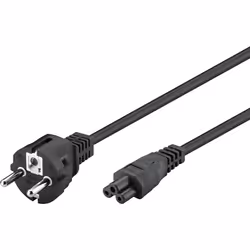 Goobay 93586 câble électrique Noir 1,8 m Prise d'alimentation type F Coupleur C5