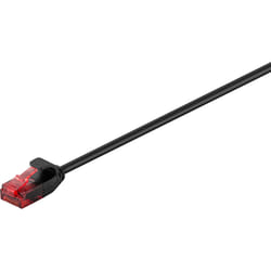 Goobay CAT 6 Slim Patch Cable U/UTP,black câble de réseau Noir 2 m Cat6 U/UTP (UTP)