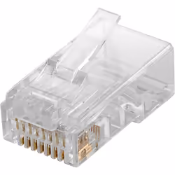 Goobay 93828, RJ45, Transparent, Mâle, Droit, Cat6, U/UTP (UTP)