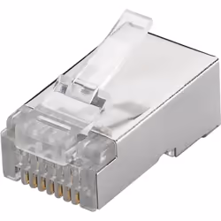 Goobay 93829, RJ45, Argent, Mâle, Droit, Cat6, U/UTP (UTP)